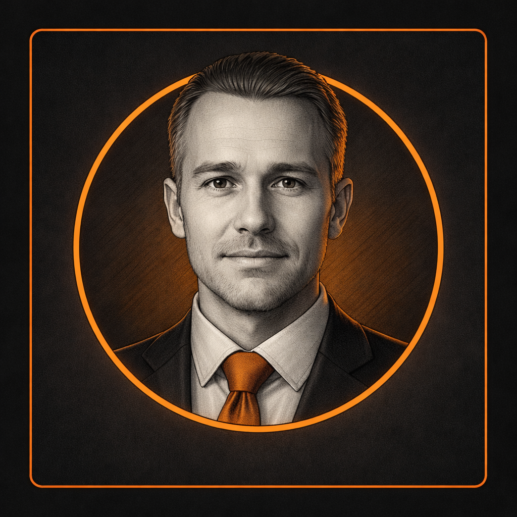 Sketch portrait of Tom Jessop